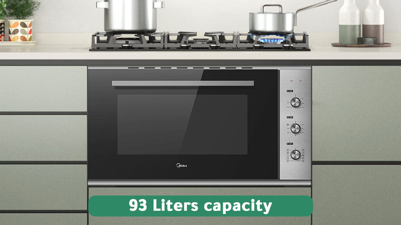 Midea Built-In Electric Oven - 93 Liters - grey - 90 cm 1 95M90M1Seng 1