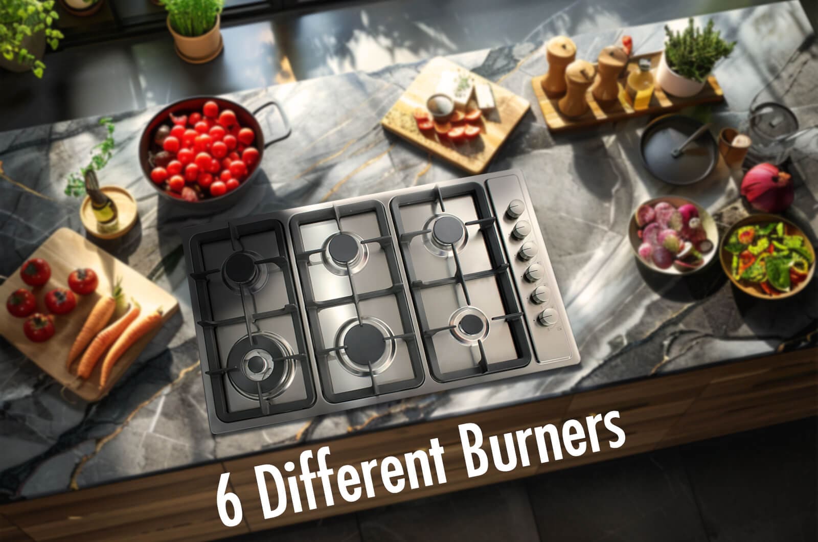 Ariston Built-in gas oven 6 Gas Burner - grey - 90x51 cm 1 AM96T0GMIXSAeng 1