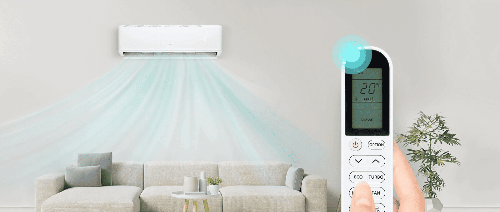 إل جي مكيف سبليت جيت كول مع شفرة ذهبية-22800 وحدة بارد فقط 1 LO242C0ar 1