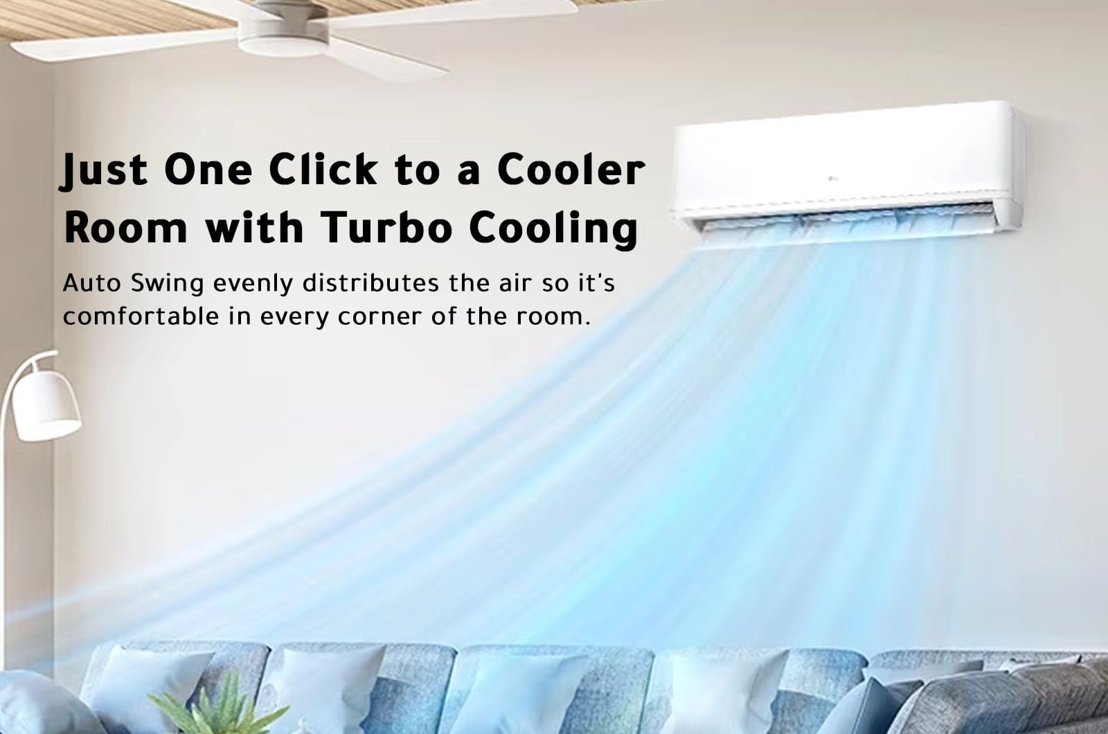 LG Split Air Conditioner Jet Cool With Gold Fins 22800 BTU-Cool Only 3 LO242C0eng 3