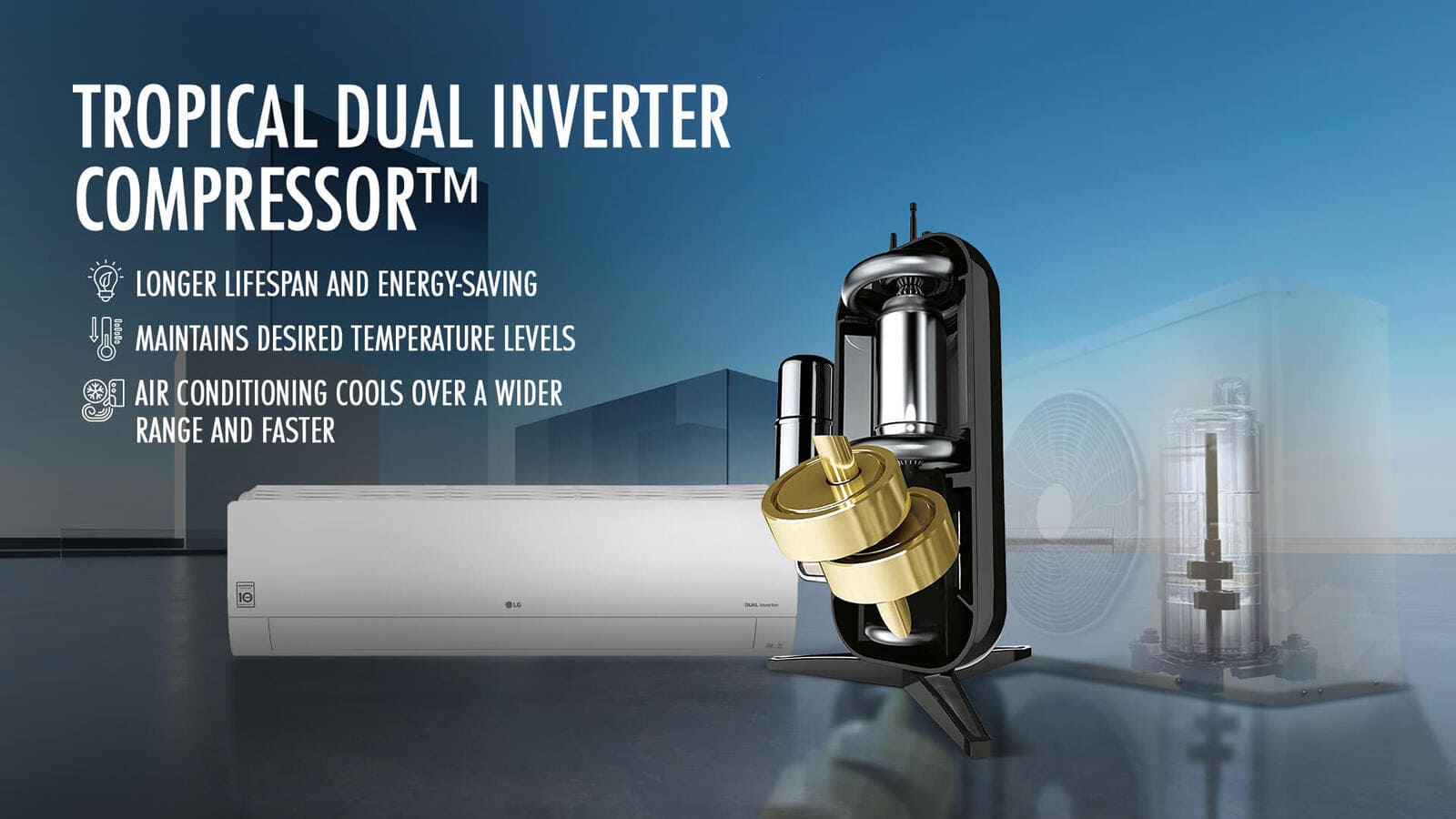 LG Split Air Conditioner 30000 BTU Heat & Cool- Titan Series 1 NT382H2eng 1