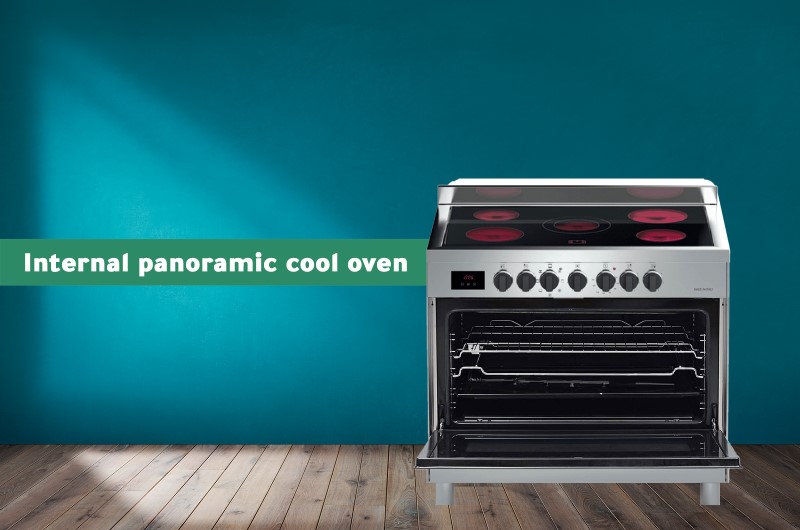 Bombani Electric Cooker Ceramic - 109 L - 5 Hot Plates - Silver - TECH9008VTCTPIX 3 TECH9008VTCTPIX 3eng